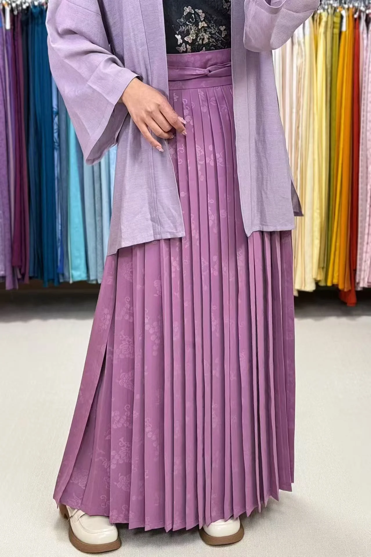 Putao Hudie 葡萄蝴蝶 Grapes & Butterflies Song Dynasty Summer Baidiequn Hundred Pleat Skirt - Image 8