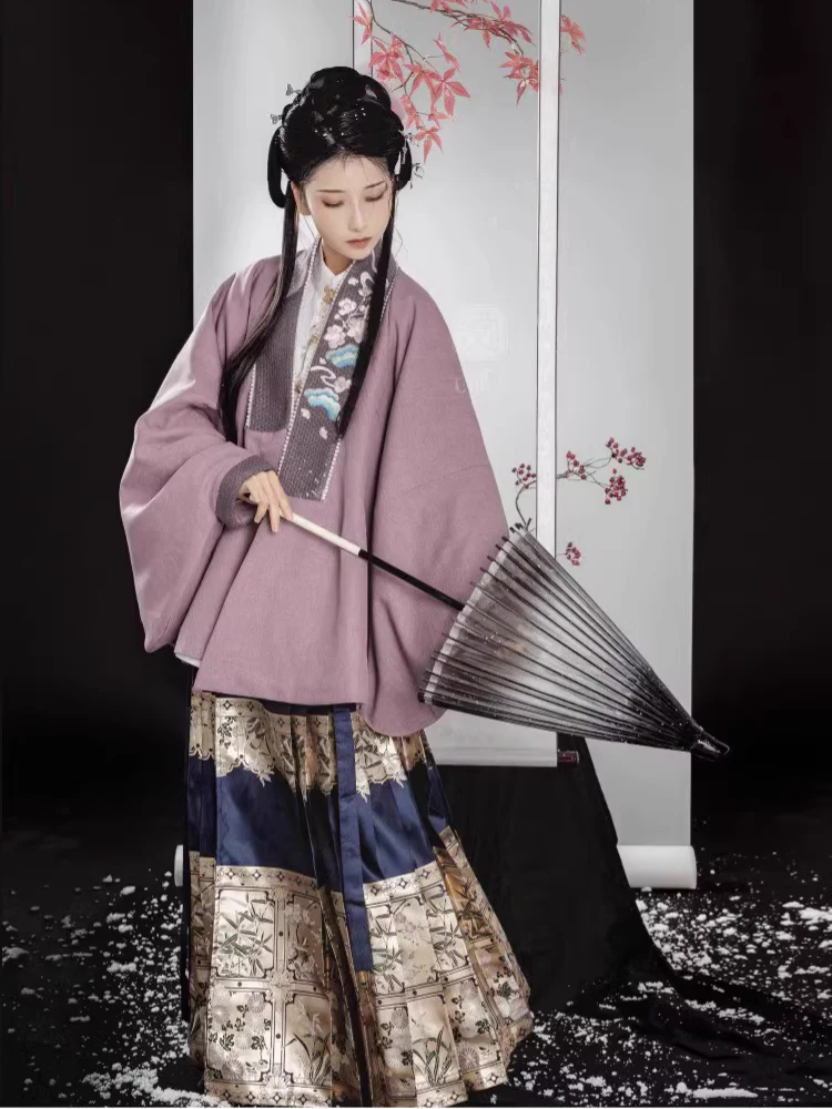 Qian Qian 谦谦 Golden Bamboo & Plum Blossom Mamian Skirt - Image 8