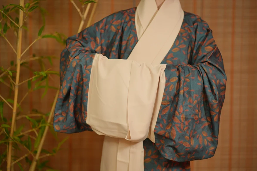 Qing Bi 青碧 Faded Turquoise Han Dynasty Mawangdui Restoration Pure Cotton Unisex Zhiju Robe - Image 10