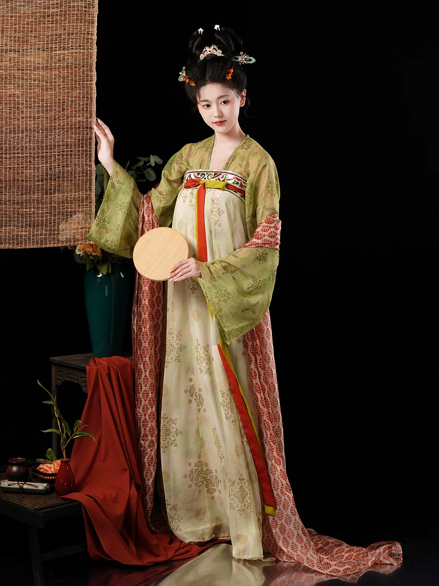 Qing Li 青璃 Bamboo Glaze Tang Dynasty Embroidered Hezi Restoration Qixiong Ruqun Set - Image 3