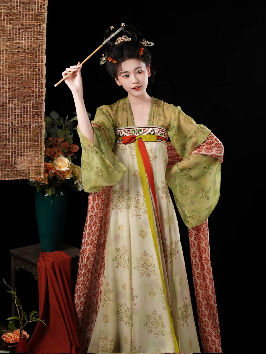 Qing Li 青璃 Bamboo Glaze Tang Dynasty Embroidered Hezi Restoration Qixiong Ruqun Set - Image 5