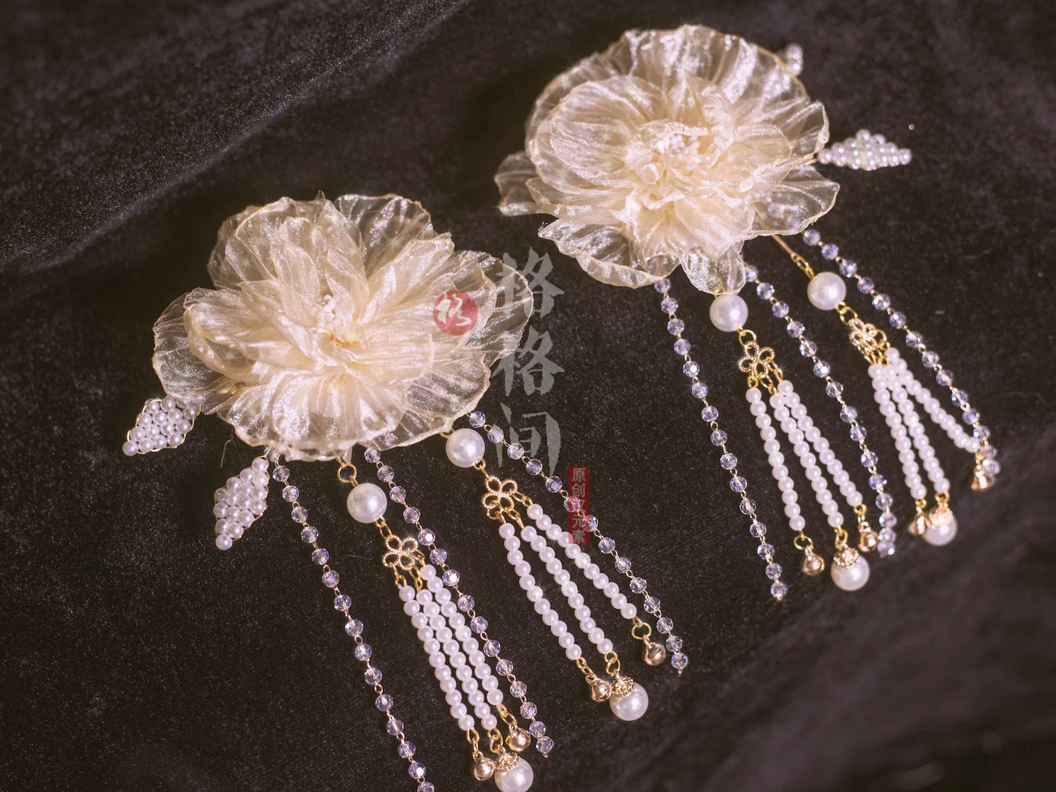 Qing Mu 清雾 Clear Mist Flower Fairy Hair Clips - Image 7