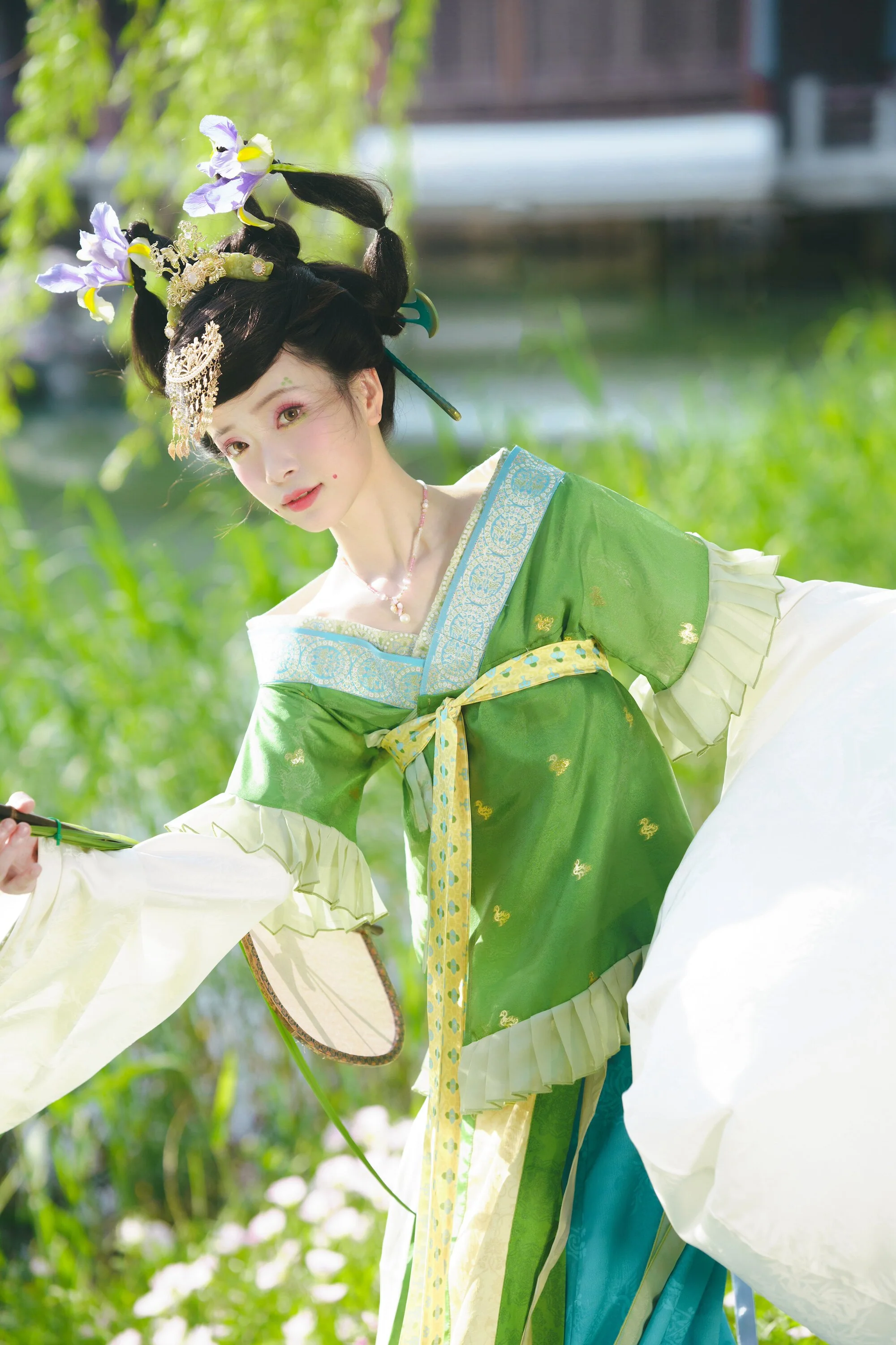 Qingbei Xu 倾杯序 Prelude to the Tilting Cup Sui & Northern Southern Dynasty Guiyi Swallow Tail Ruqun Set - Image 10