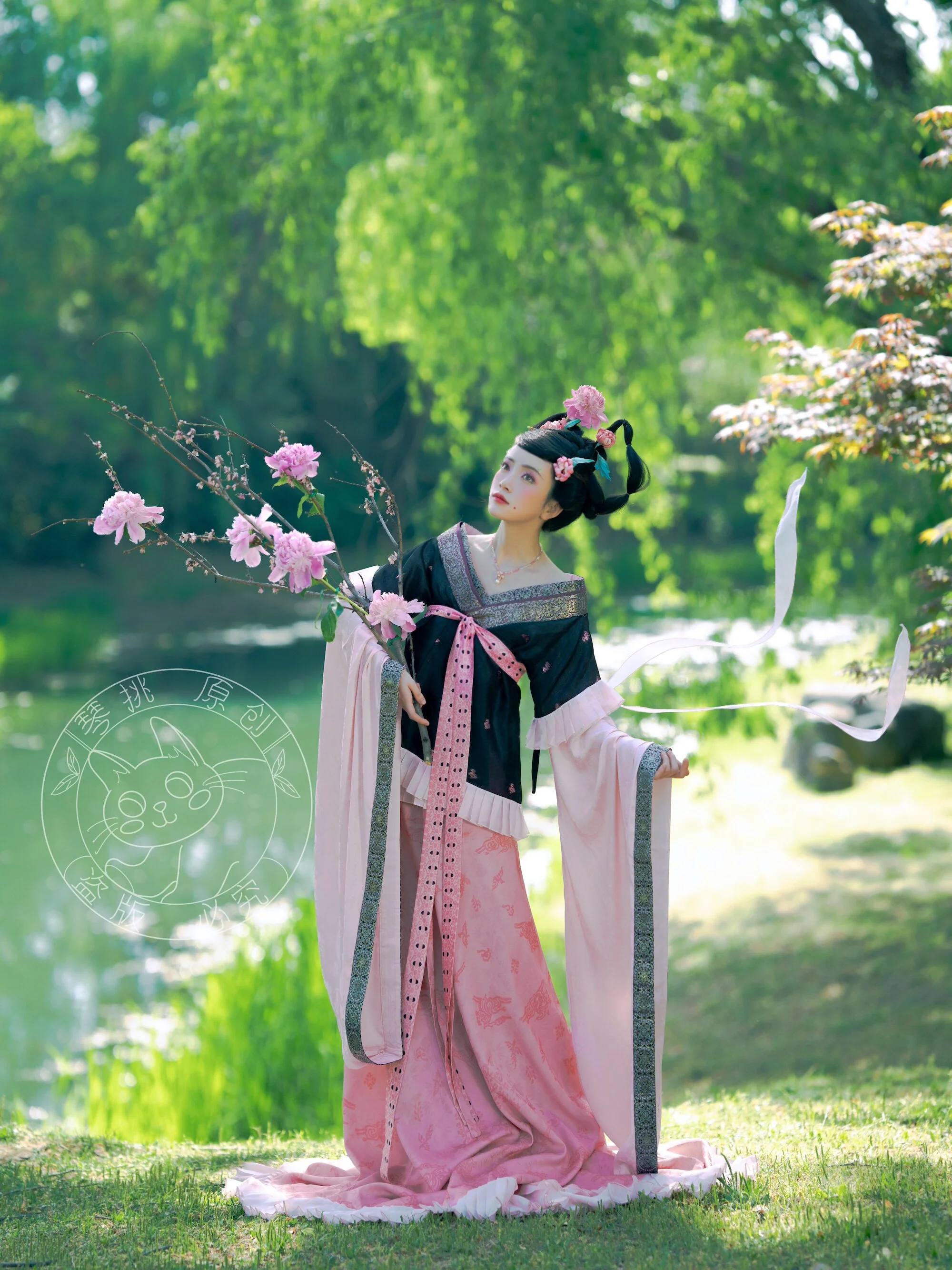 Qingbei Xu 倾杯序 Prelude to the Tilting Cup Sui & Northern Southern Dynasty Guiyi Swallow Tail Ruqun Set - Image 17