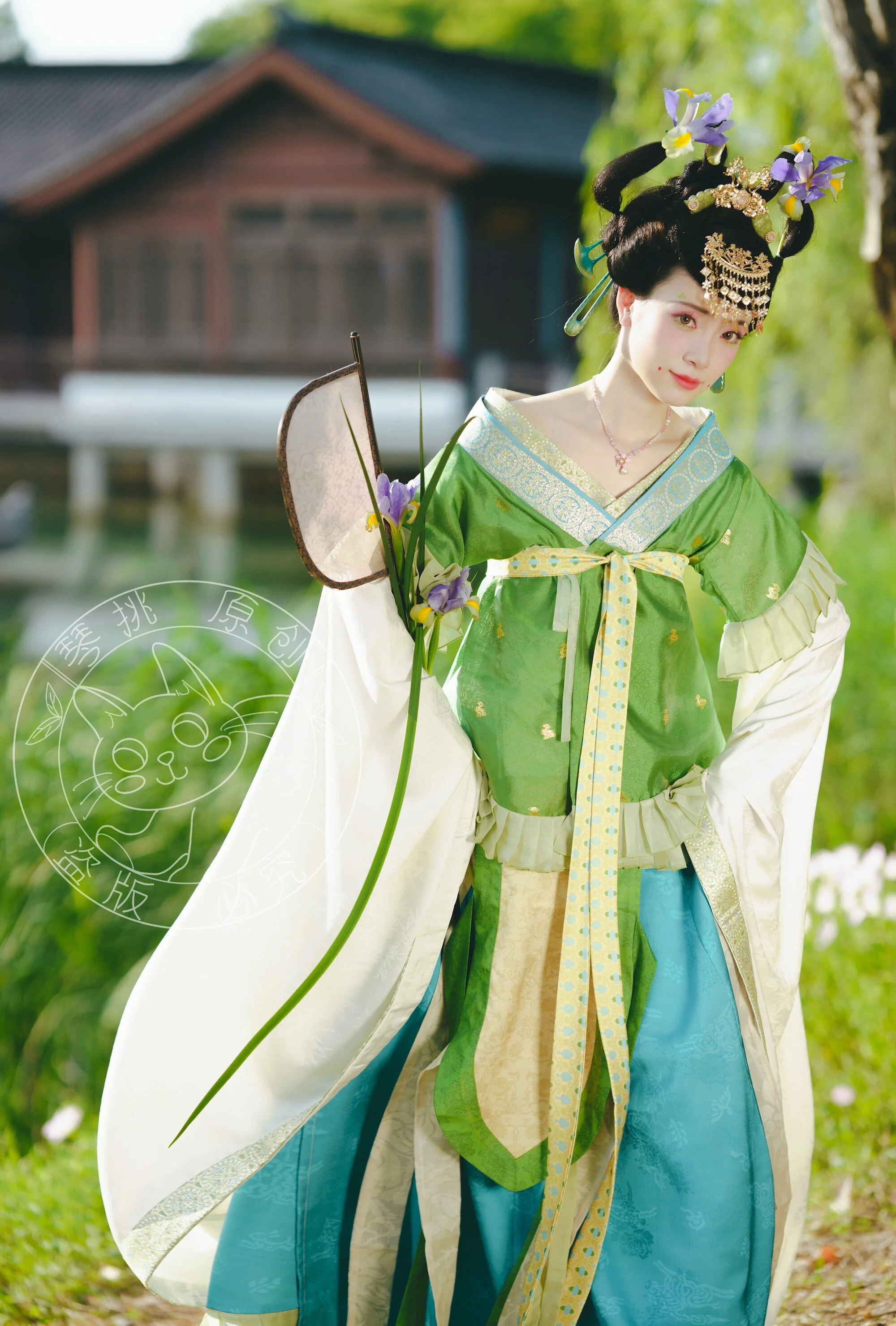 Qingbei Xu 倾杯序 Prelude to the Tilting Cup Sui & Northern Southern Dynasty Guiyi Swallow Tail Ruqun Set - Image 7
