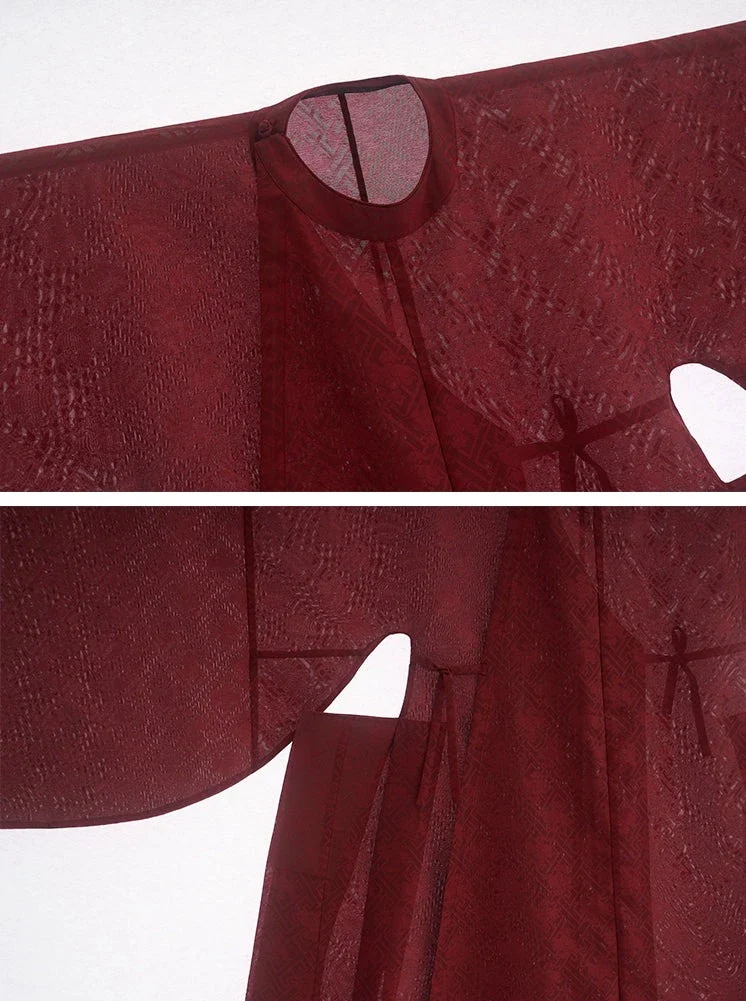 Qu Shui 曲水 Curved Water Ming Dynasty Men's Yuanlingpao Round Collar Robe - Image 5