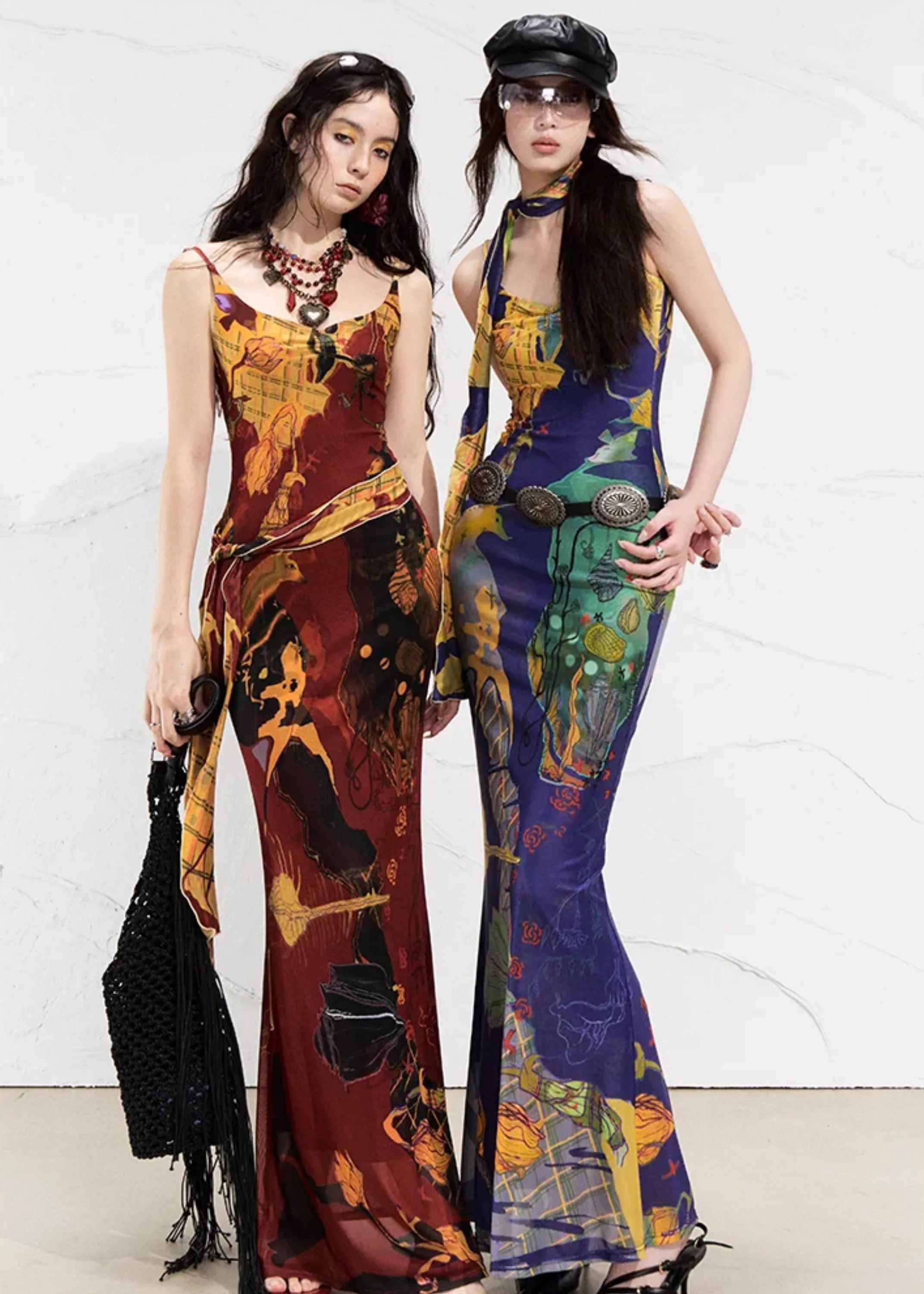 Real Illusions 真实幻境 New Chinese Style Abstract Color Block Hand Drawn Dress - Image 10