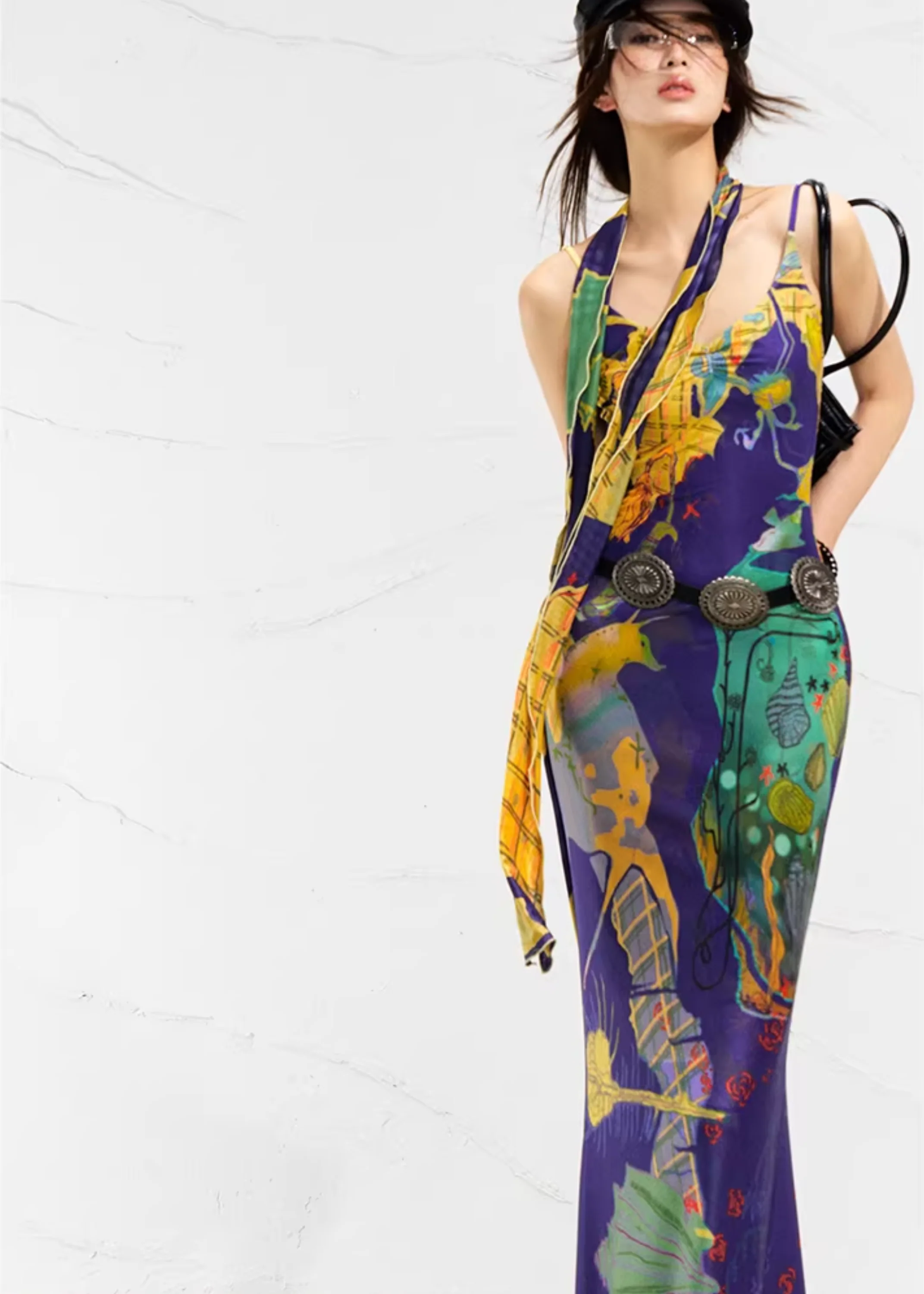 Real Illusions 真实幻境 New Chinese Style Abstract Color Block Hand Drawn Dress - Image 11