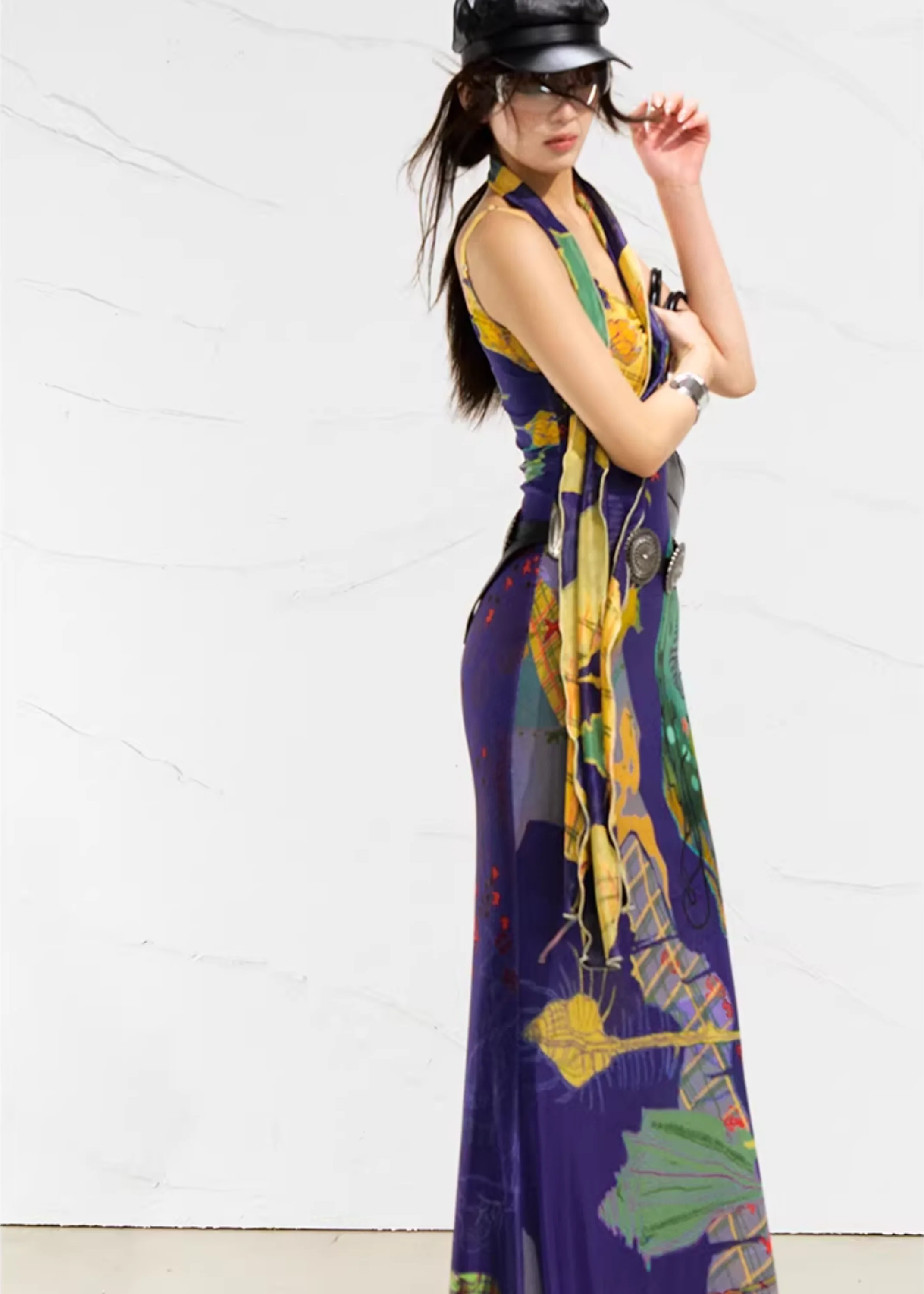 Real Illusions 真实幻境 New Chinese Style Abstract Color Block Hand Drawn Dress - Image 12