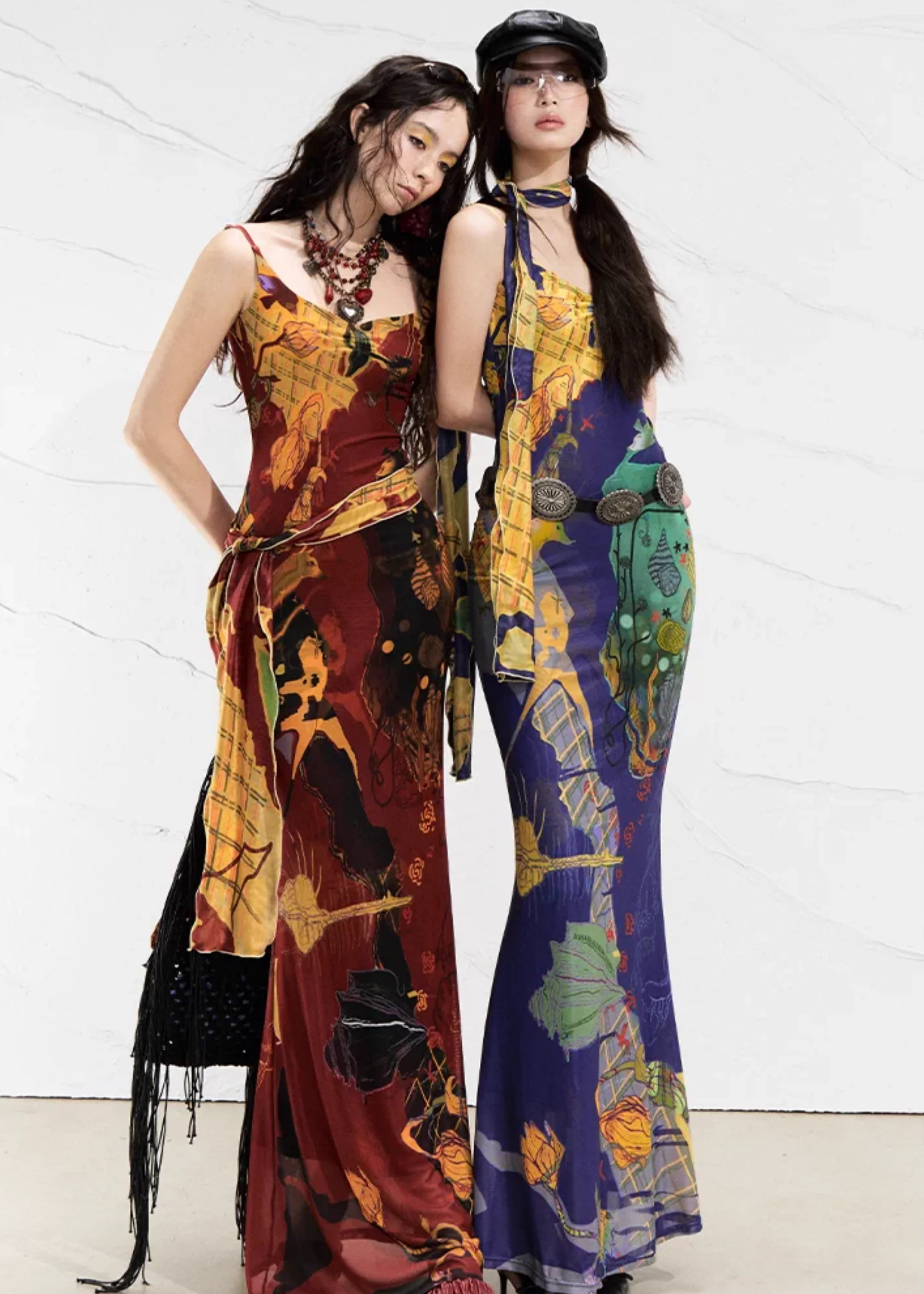 Real Illusions 真实幻境 New Chinese Style Abstract Color Block Hand Drawn Dress - Image 16