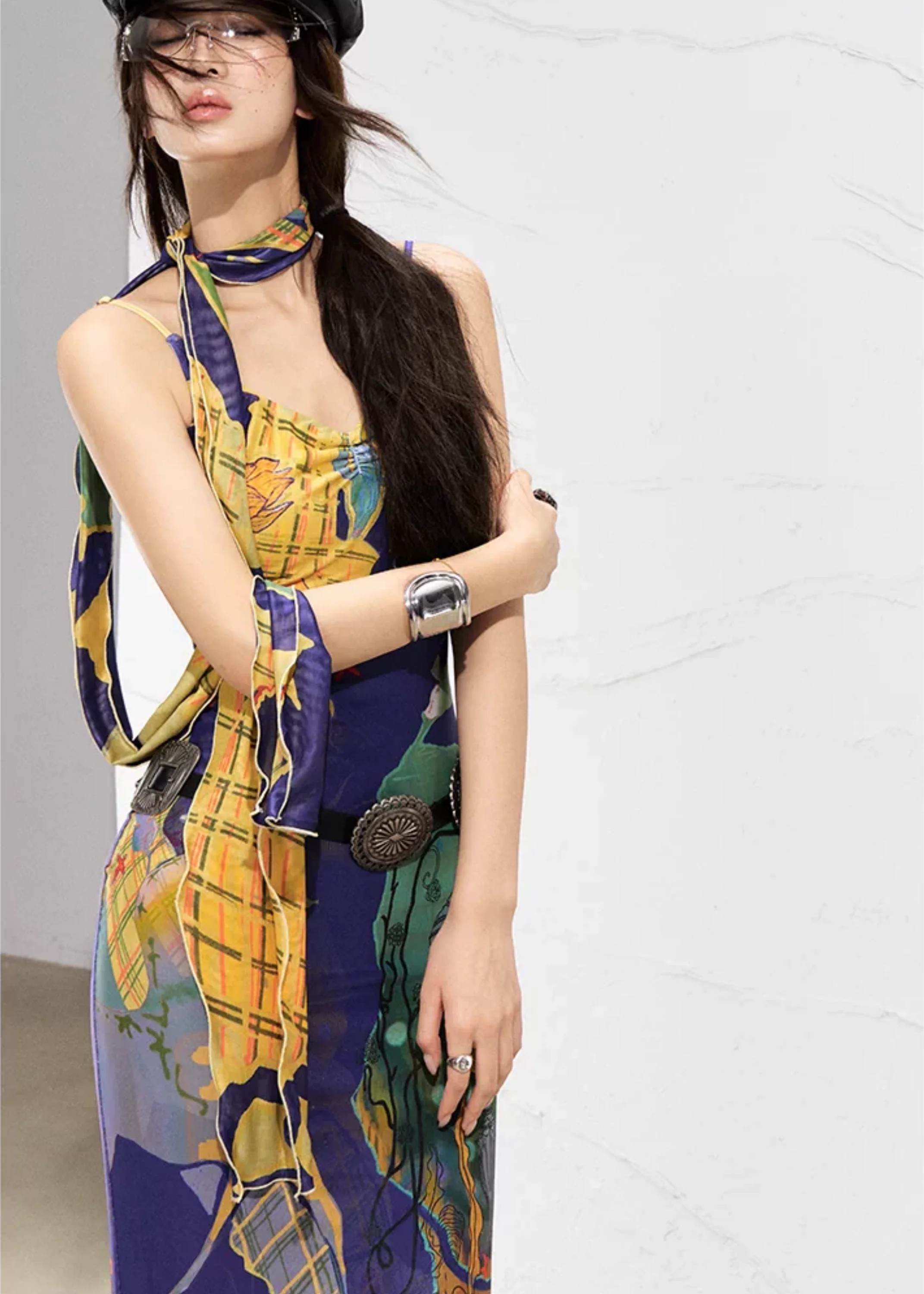 Real Illusions 真实幻境 New Chinese Style Abstract Color Block Hand Drawn Dress - Image 17