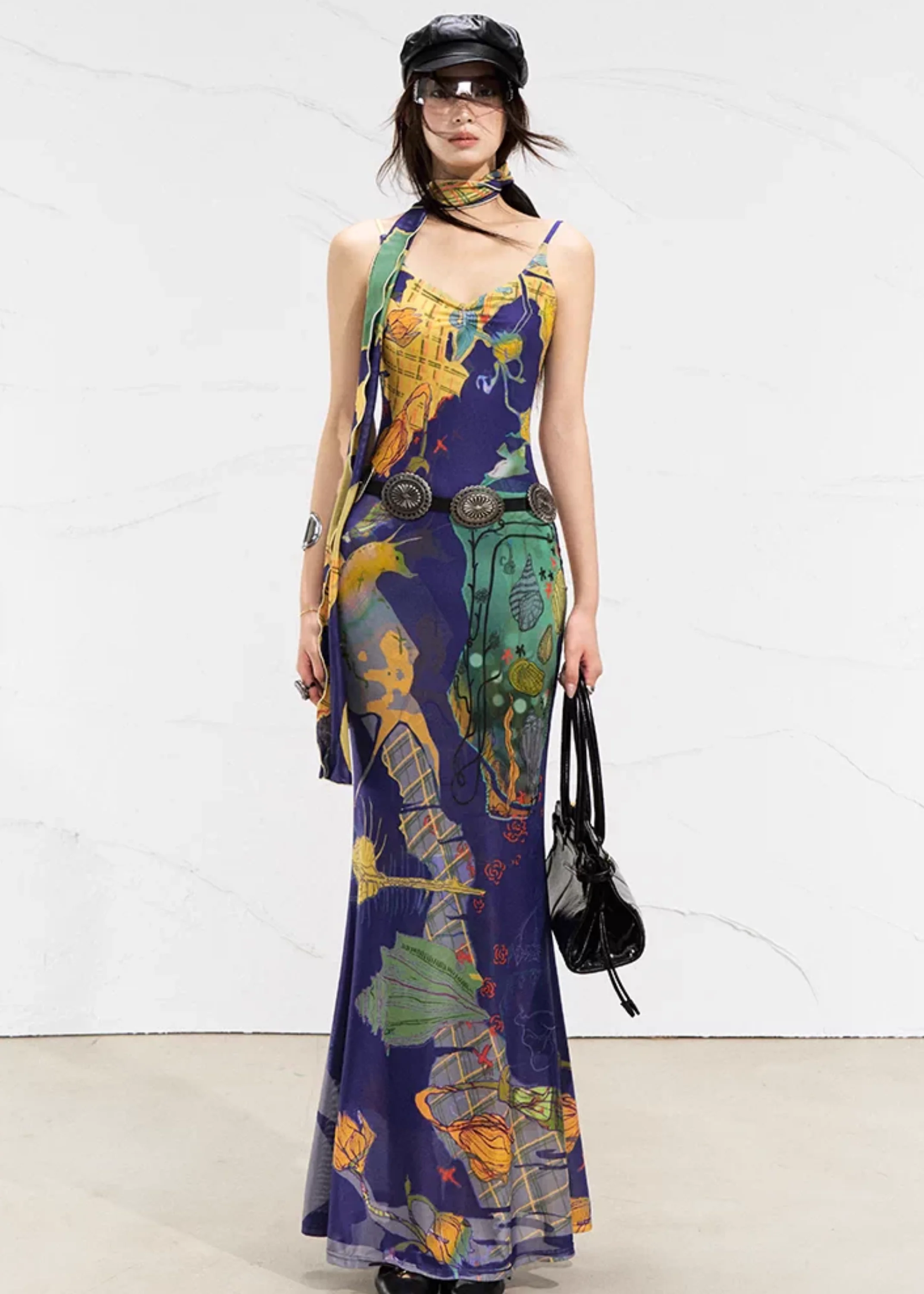 Real Illusions 真实幻境 New Chinese Style Abstract Color Block Hand Drawn Dress - Image 18