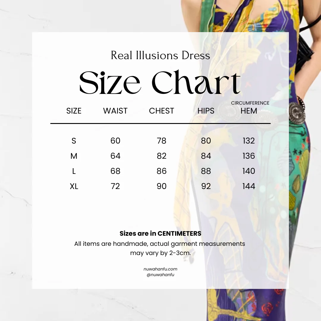 Real Illusions 真实幻境 New Chinese Style Abstract Color Block Hand Drawn Dress - Image 20
