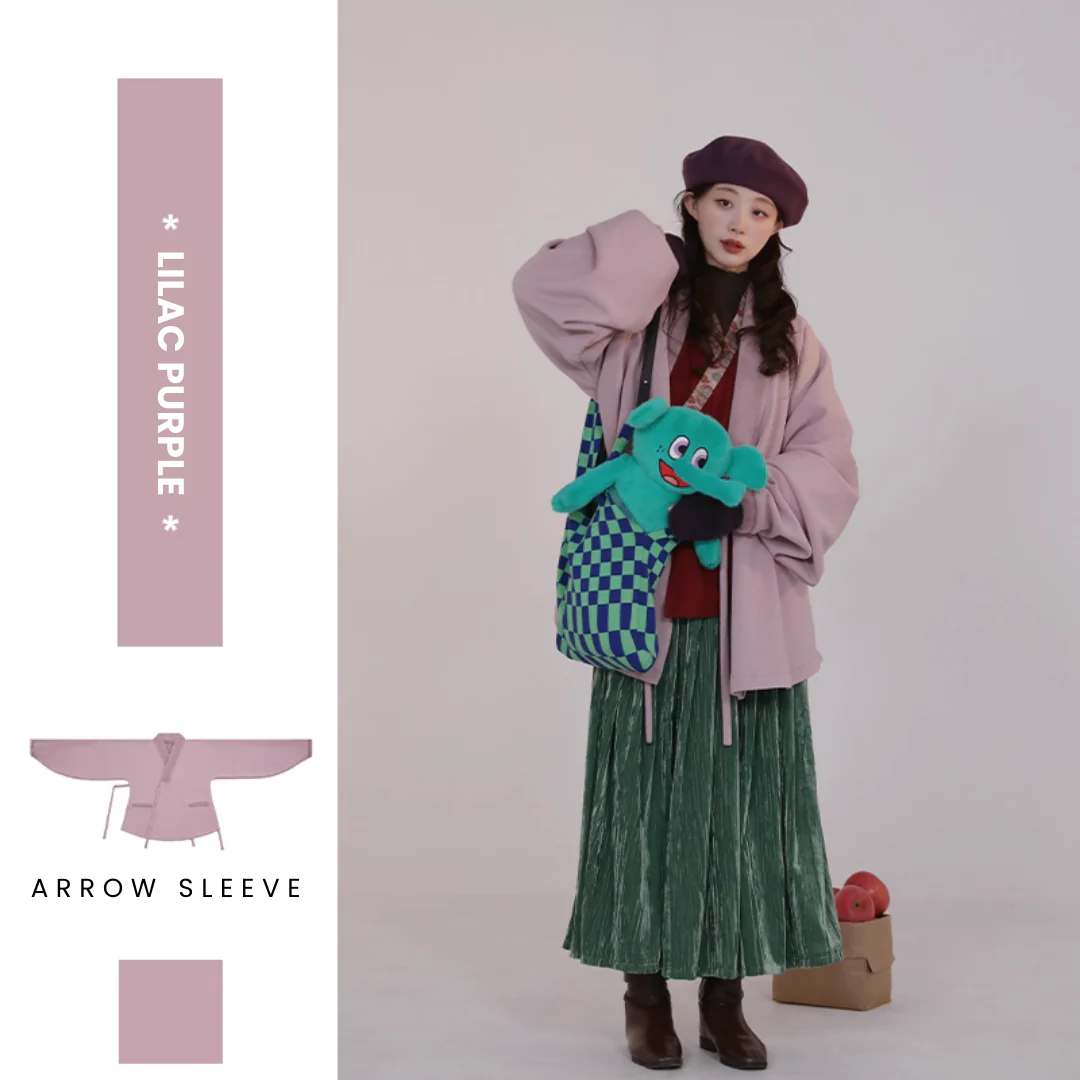 Reyan Rong 热岩绒 Hot Rock Fleece Modernized Ming Jiaoling Ao Cross Collar Jacket Collection - Image 16