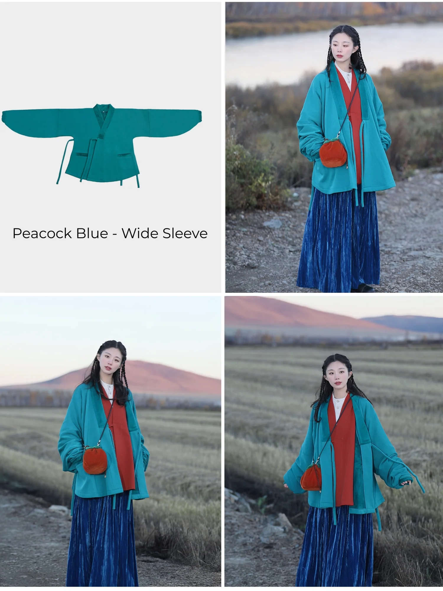 Reyan Rong 热岩绒 Hot Rock Fleece Modernized Ming Jiaoling Ao Cross Collar Jacket Collection - Image 6