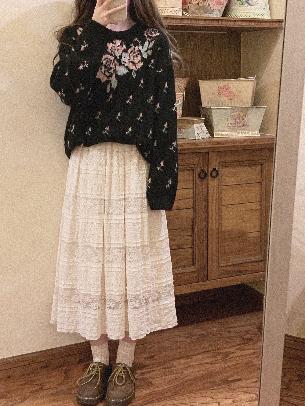 Rice Grain 米豆 Hanyuansu Han Element Cotton Lace Skirt - Image 7