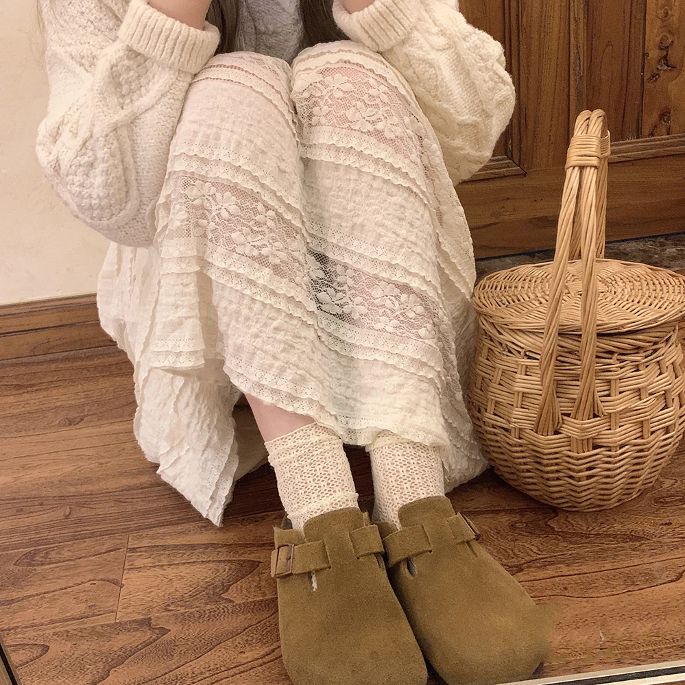 Rice Grain 米豆 Hanyuansu Han Element Cotton Lace Skirt - Image 8