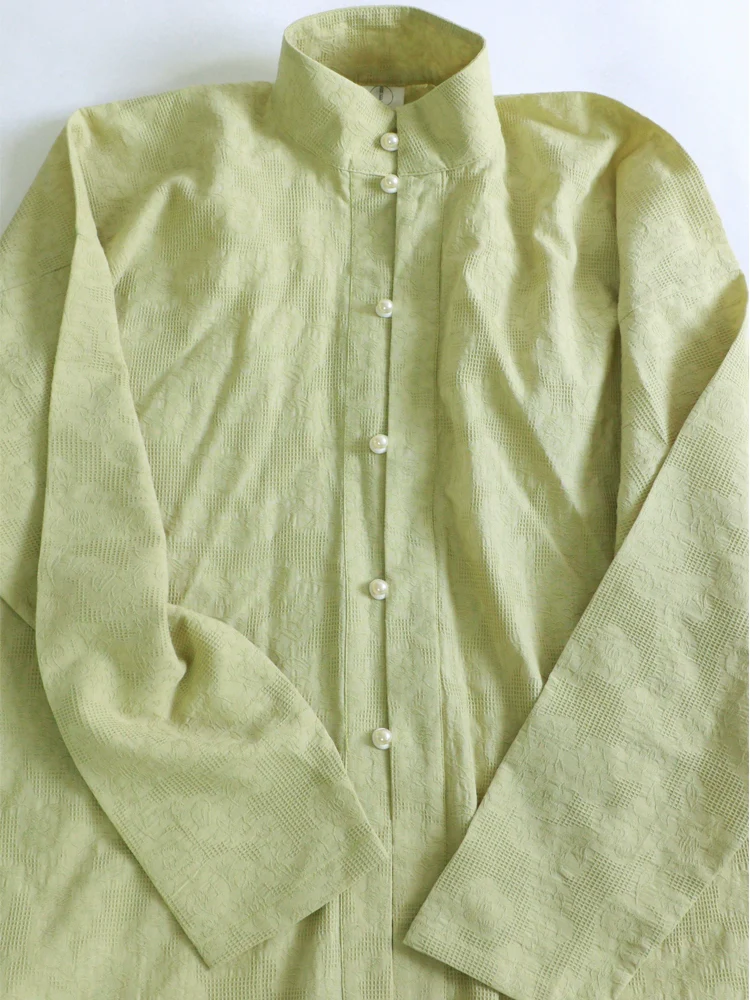 Richang 日常 Daily Cotton Liling Duijin Duanshan Ming Standing Collar Shirt - Image 5