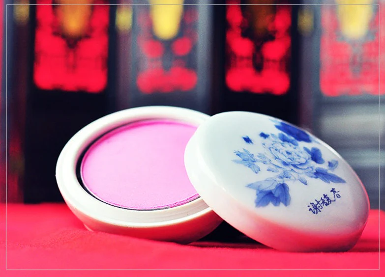 Rouge Powder 胭脂粉饼 Xie Fuchun Traditional Pressed Blush - Peach Pink - Image 5