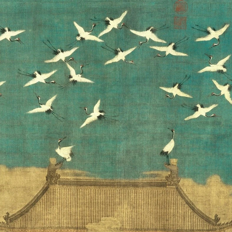 Rui Hé 瑞鹤图 Auspicious Cranes Painting Tote Bag - Image 8