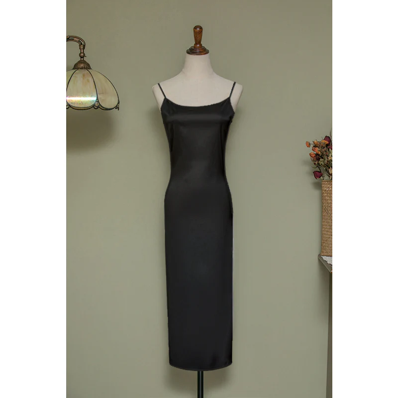 Satin Chiffon 缎面雪纺 Qipao Slip Dress Various Color Undergarments - Image 11