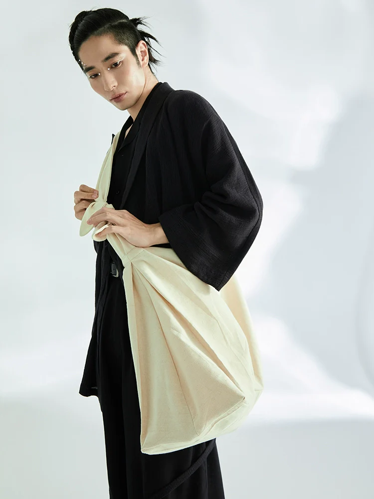 Senglü Bao 僧侣包 Monk's Crossbody Bag Unisex Large Cotton Tote - Image 2