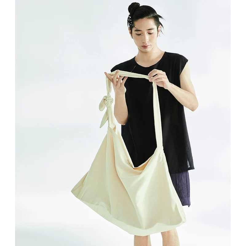 Senglü Bao 僧侣包 Monk's Crossbody Bag Unisex Large Cotton Tote - Image 7