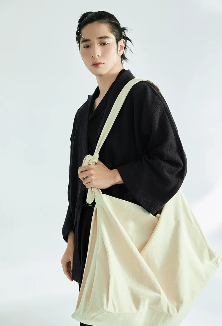 Senglü Bao 僧侣包 Monk's Crossbody Bag Unisex Large Cotton Tote - Image 8