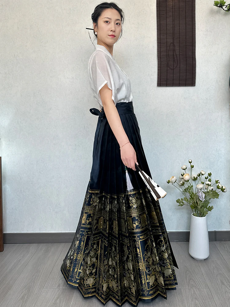 Shan Ping 扇屏 Folding Screen Ming Dynasty Mamian Skirt - Image 10
