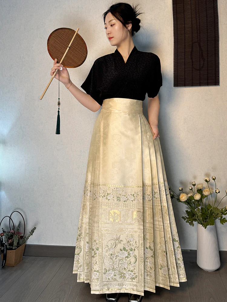 Shan Ping 扇屏 Folding Screen Ming Dynasty Mamian Skirt - Image 11