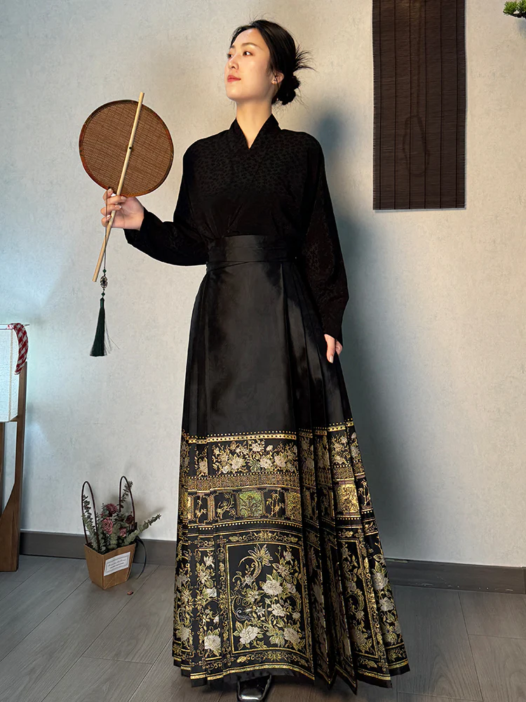 Shan Ping 扇屏 Folding Screen Ming Dynasty Mamian Skirt - Image 13