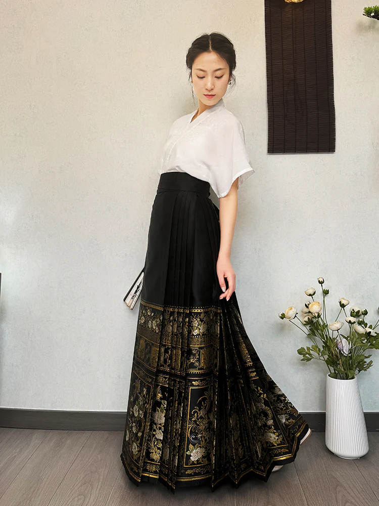 Shan Ping 扇屏 Folding Screen Ming Dynasty Mamian Skirt - Image 14
