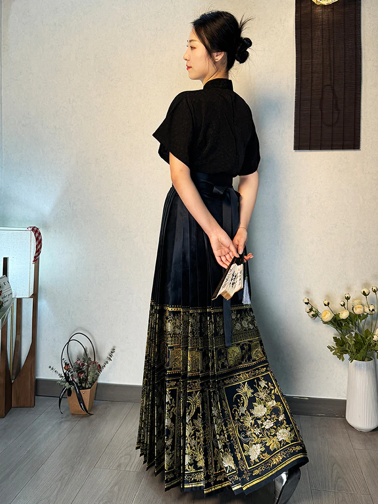 Shan Ping 扇屏 Folding Screen Ming Dynasty Mamian Skirt - Image 15