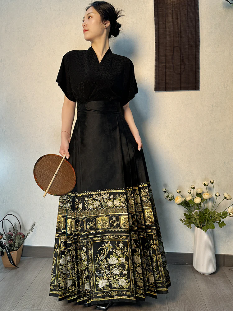 Shan Ping 扇屏 Folding Screen Ming Dynasty Mamian Skirt - Image 16