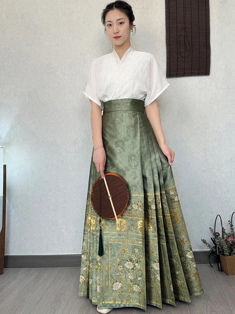 Shan Ping 扇屏 Folding Screen Ming Dynasty Mamian Skirt - Image 17
