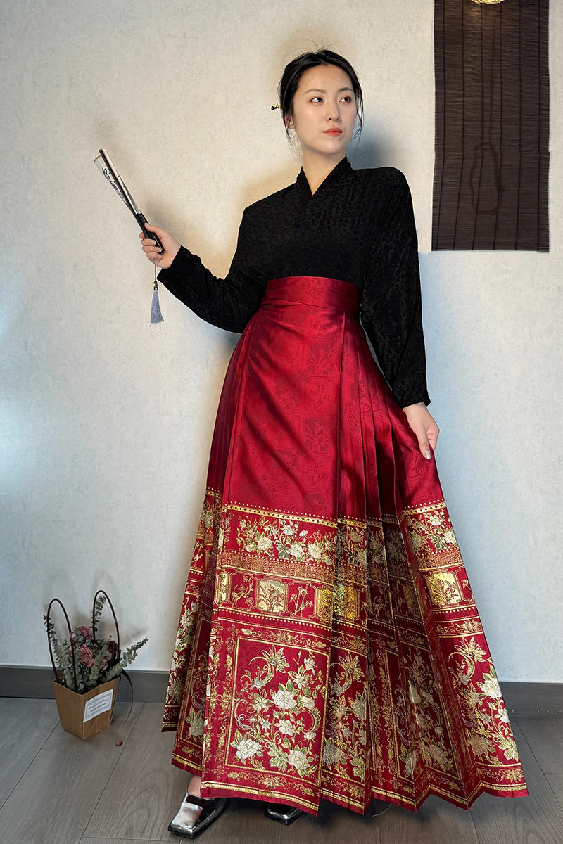 Shan Ping 扇屏 Folding Screen Ming Dynasty Mamian Skirt - Image 6