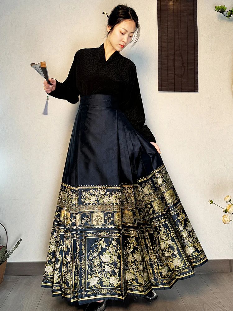 Shan Ping 扇屏 Folding Screen Ming Dynasty Mamian Skirt - Image 8