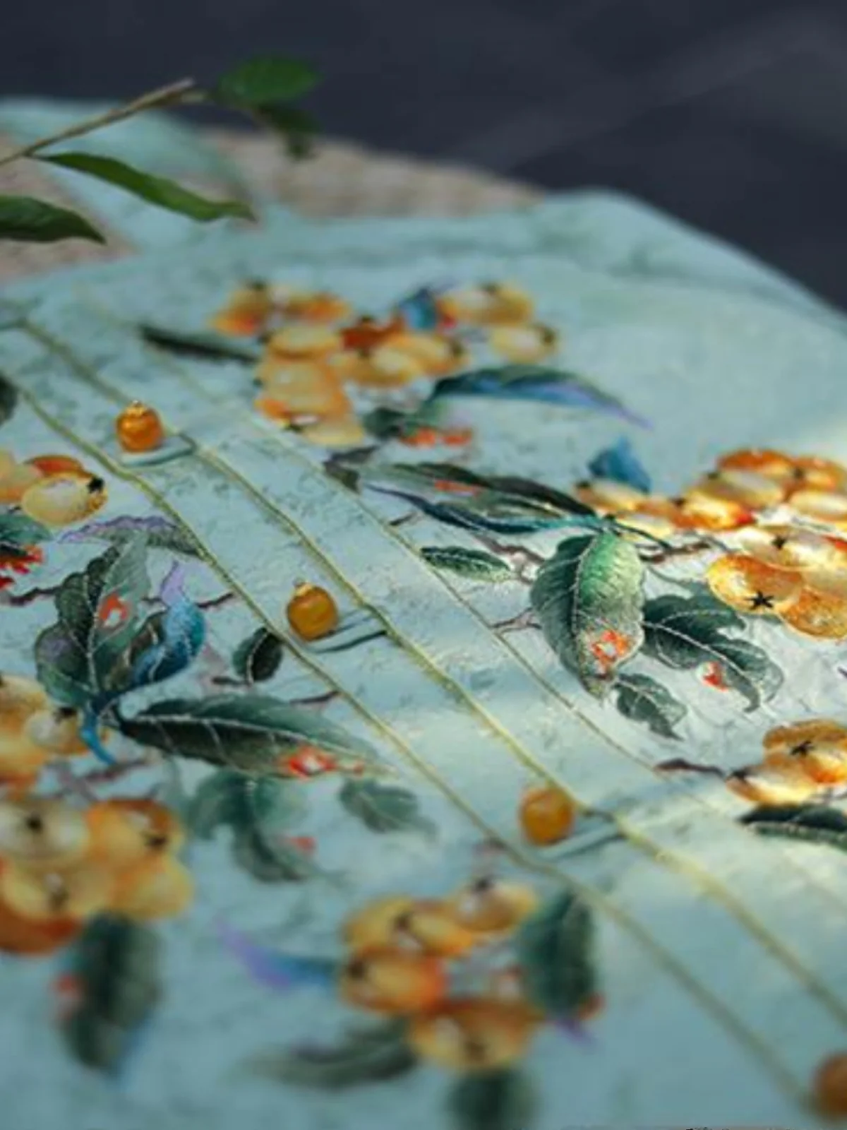 Shan Zha 山楂 Hawthorn Ming Dynasty Hand Embroidered Zhuyao Undergarment - Image 4