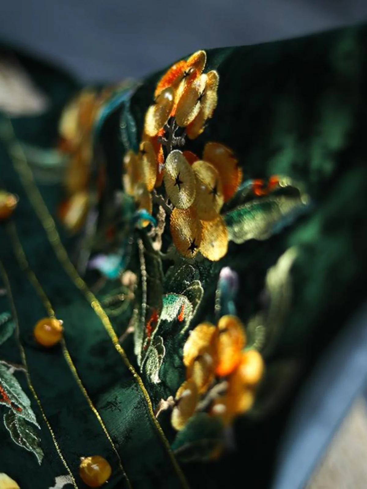 Shan Zha 山楂 Hawthorn Ming Dynasty Hand Embroidered Zhuyao Undergarment - Image 5