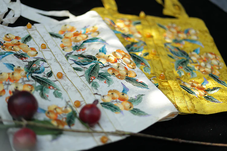 Shan Zha 山楂 Hawthorn Ming Dynasty Hand Embroidered Zhuyao Undergarment - Image 7