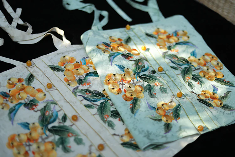 Shan Zha 山楂 Hawthorn Ming Dynasty Hand Embroidered Zhuyao Undergarment - Image 8