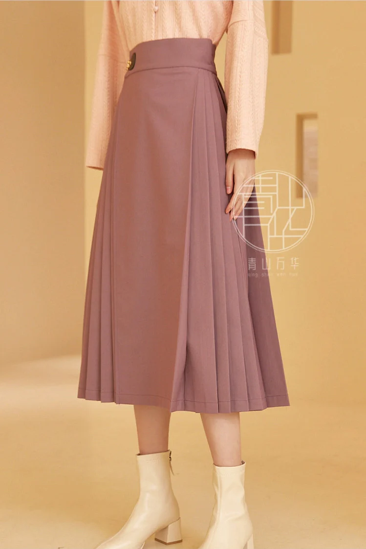 Shang Ban 上班 Work Commute Modernized Ming Dynasty Midi Mamian Skirt - Image 11