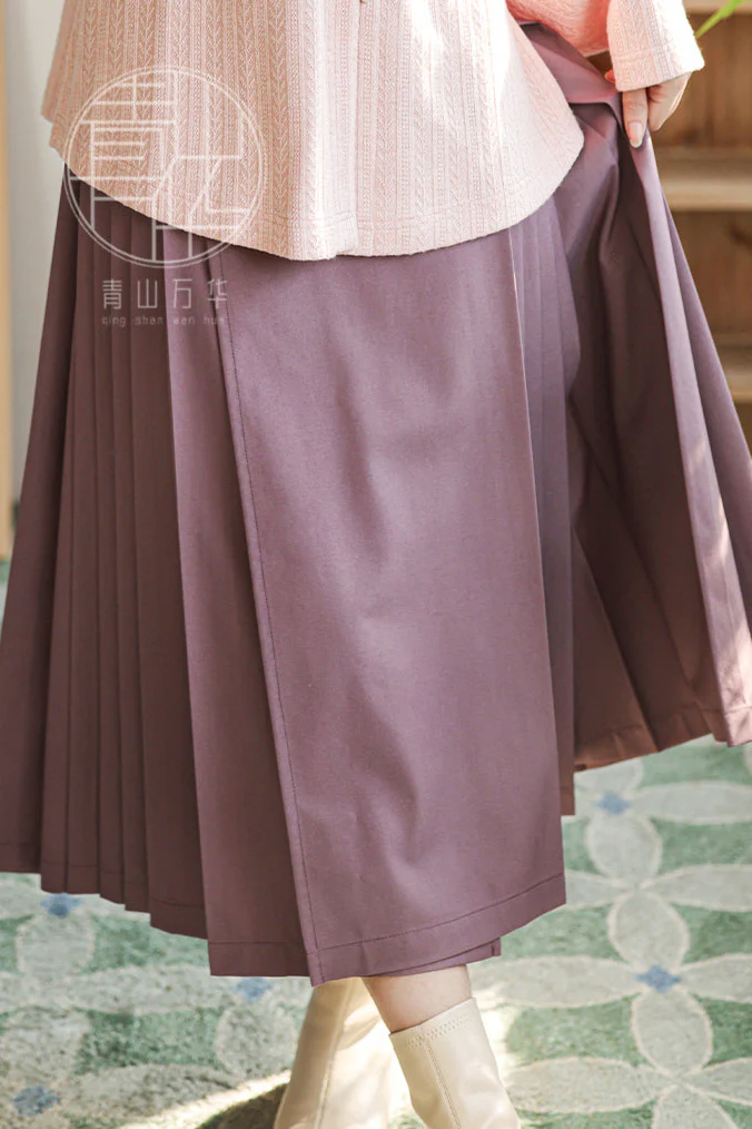Shang Ban 上班 Work Commute Modernized Ming Dynasty Midi Mamian Skirt - Image 6