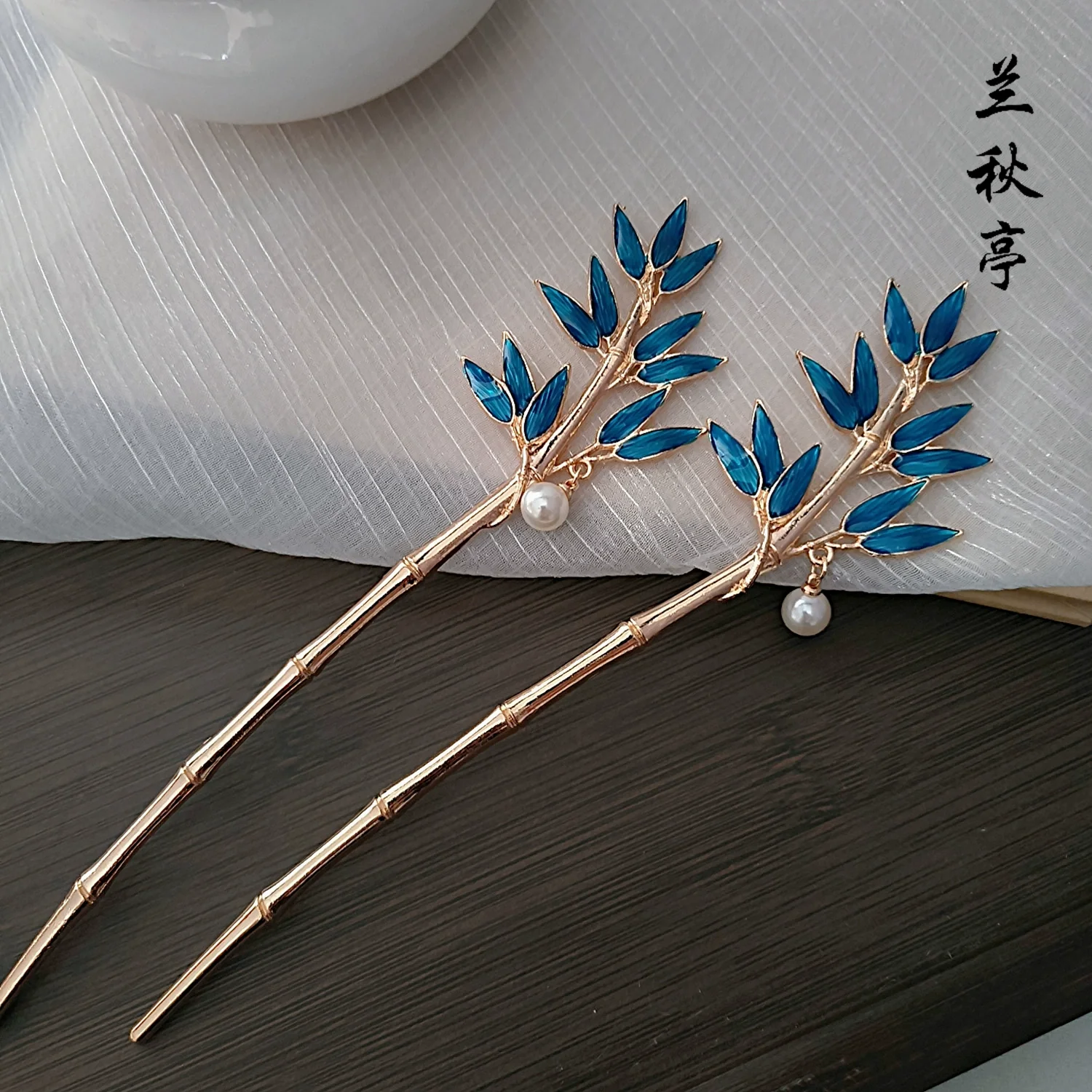 Shao Lan 烧蓝 Burnt Blue Various Ming Dynasty Turquoise Flower Hairpins - Image 8