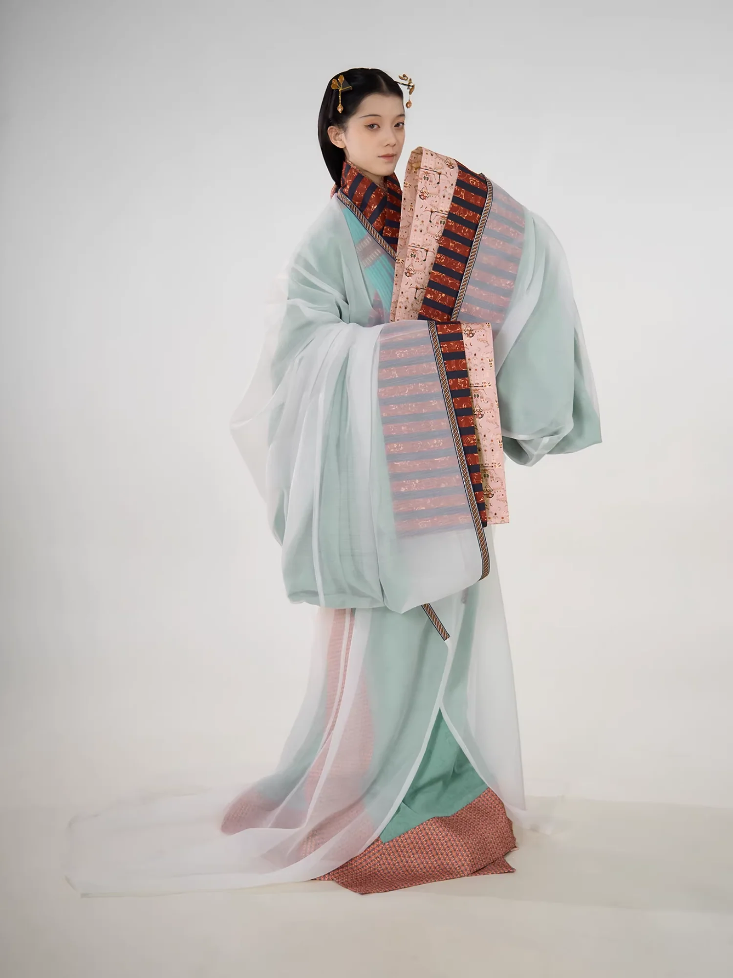 Shao Siming 少司命 God of Fate Warring States Period Restoration Unisex Zhiju Straight Hem Robe Set - Image 6