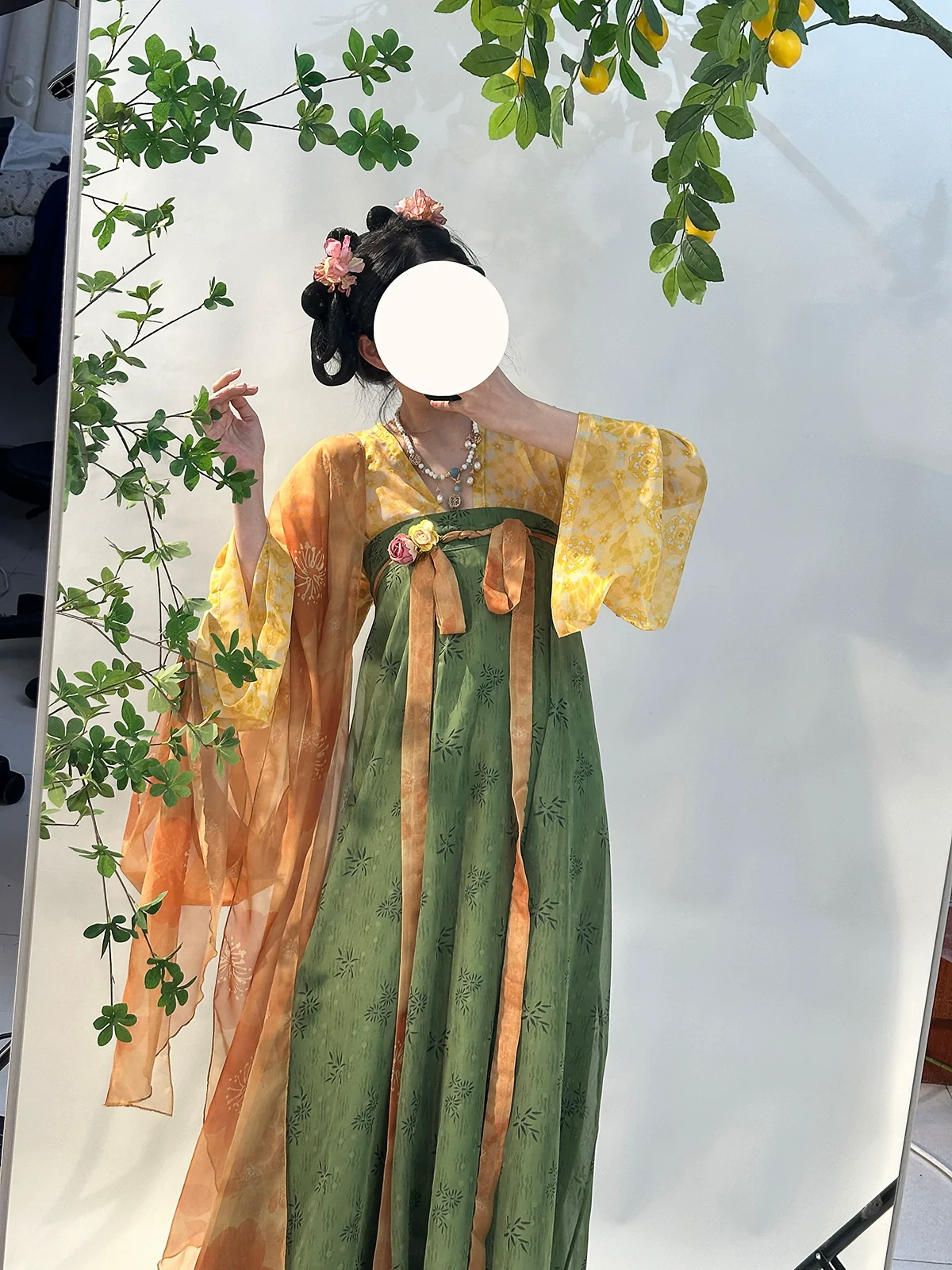 Shao Xing 绍兴 High Tang Dynasty Qixiong Ruqun Set with Shoulder Straps - Image 7