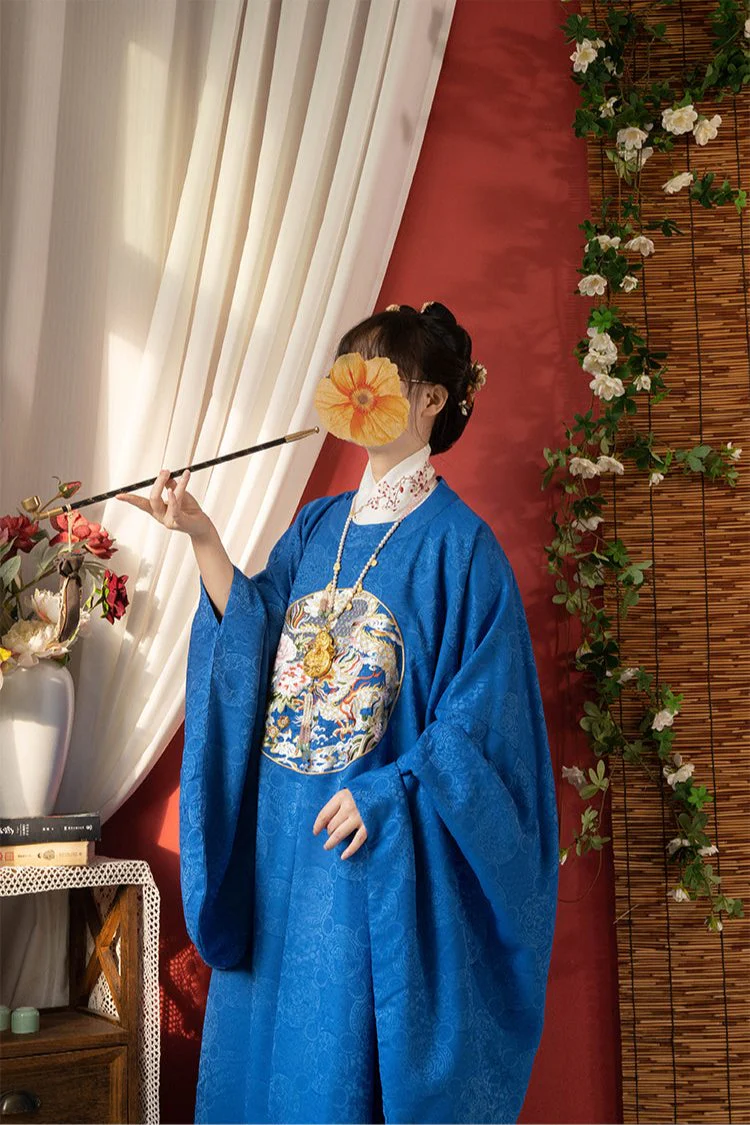 Shaoyao Yulong 芍药与龙 Peony Dragon Ming Dynasty Embroidered Yuanling Ao Short & Long Top - Image 22