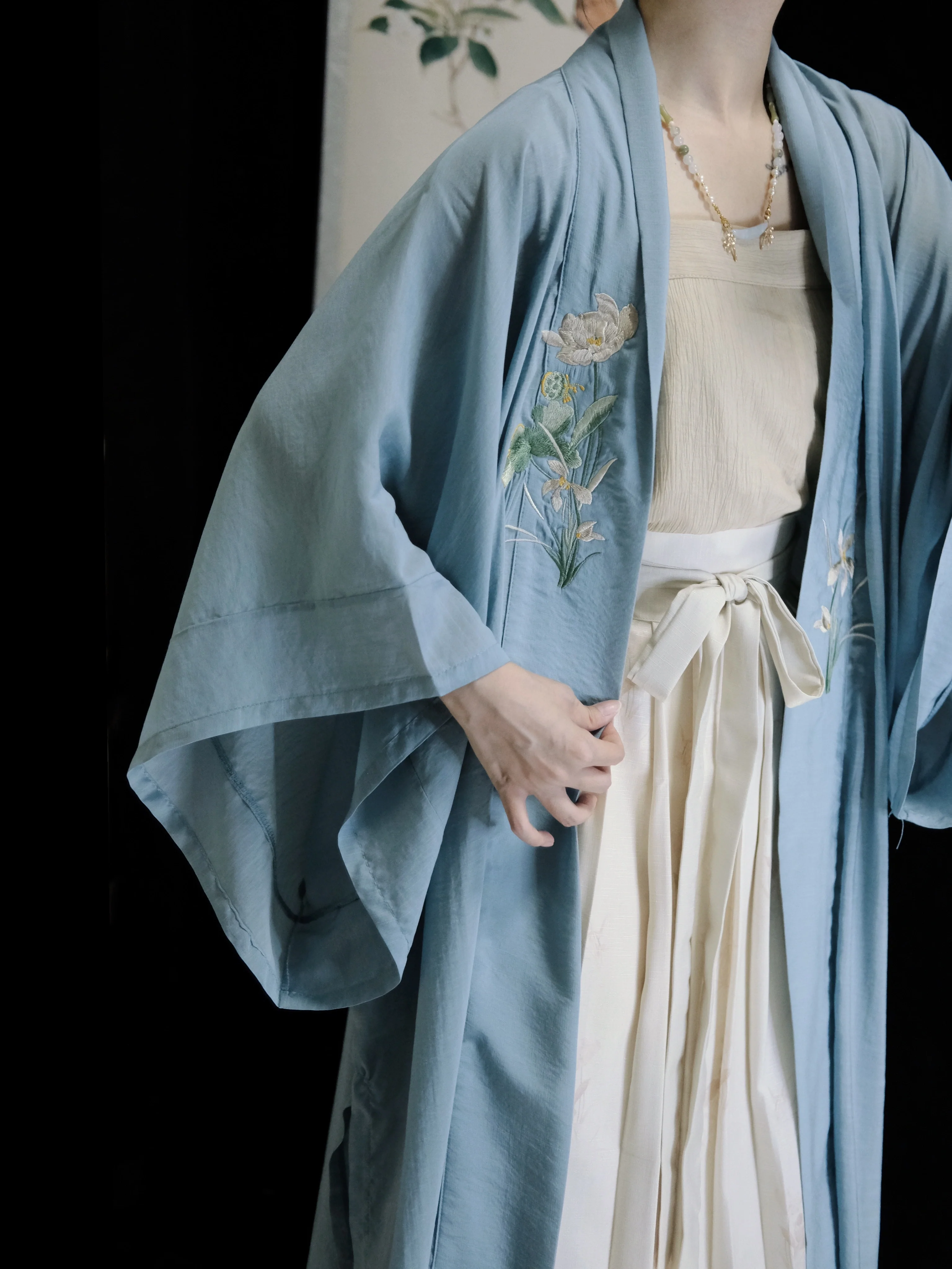 Shen Miao 神庙 Temple Song Dynasty Tencel Beizi Ruqun Set - Image 3
