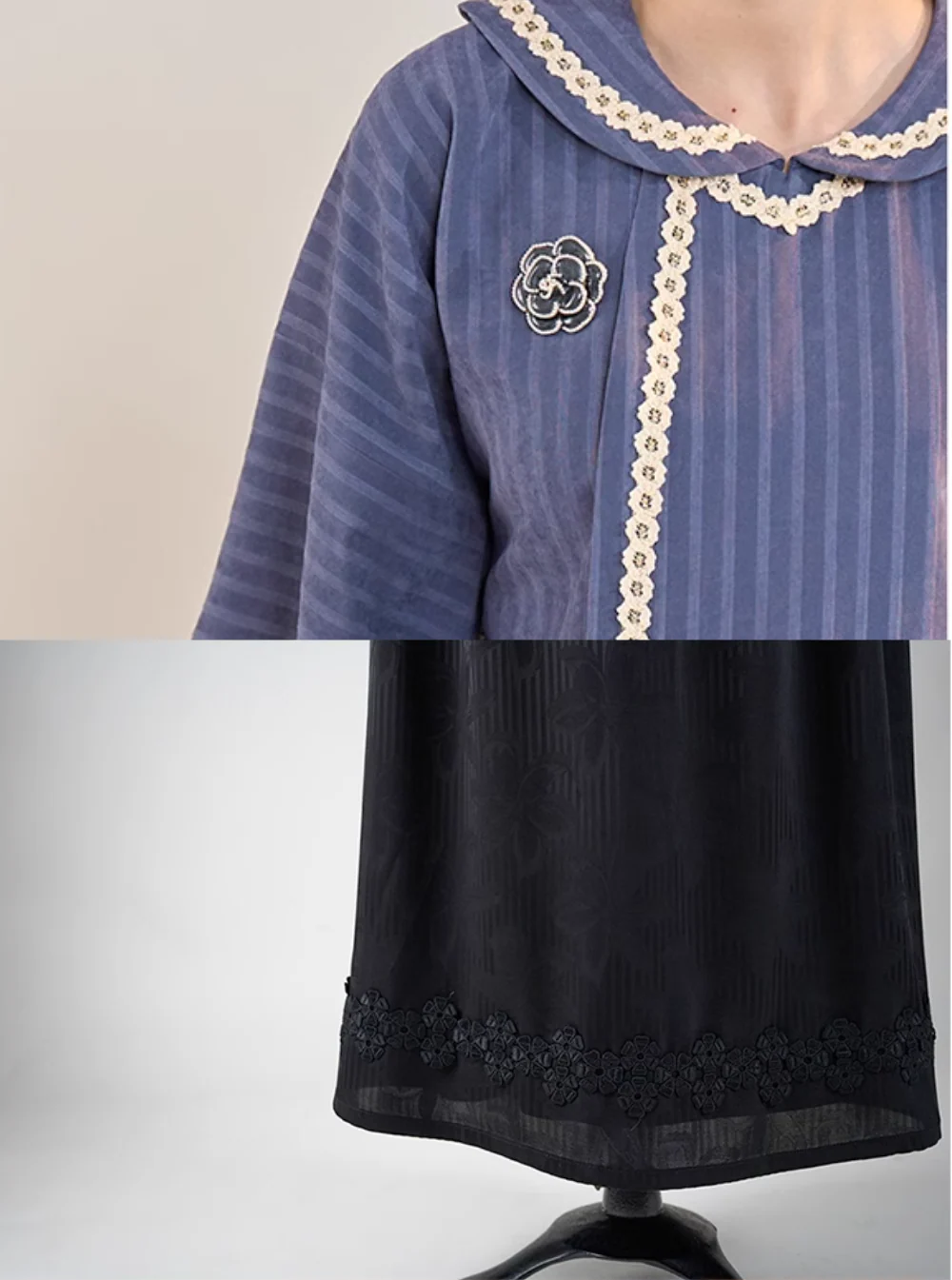 Shengxing Nügao 圣星女高 1920s Restoration School Uniform Top & Skirt Set - Image 11