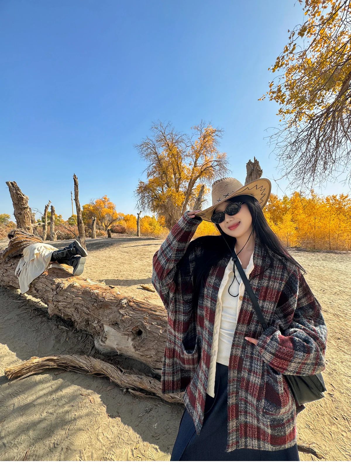 Shiguang Feishi 时光飞逝 Time Flies Modernized Tang Song Plus Size Wool Feijixiu Top & Denim Poqun Skirt Set - Image 8